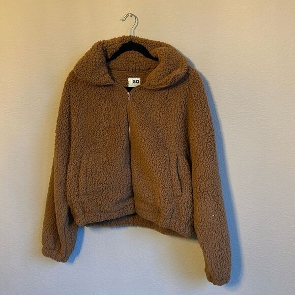 Goods for life SO cropped zipper jacket Sz XS brown - Picture 1 of 7